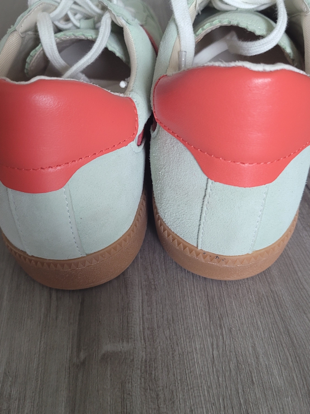 Dolce Vita Mint Green and Coral Accent Sneakers - Picture 6 of 9